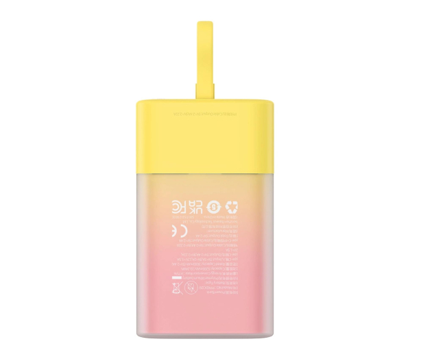 Baseus Powerbank Popsicle 5200mAh 20W z kablem zółto-różowy - 1502078 - zdjęcie 3